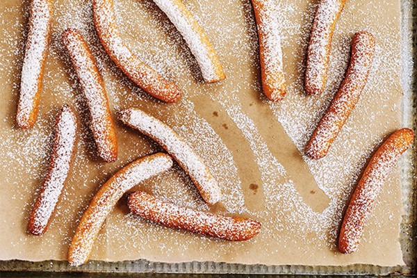 Breakfast churros with cinnamon sugar