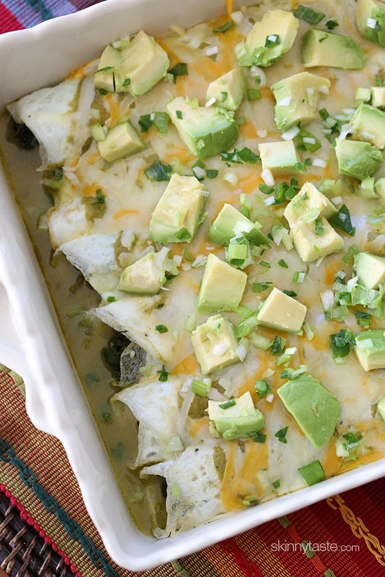 Breakfast egg white spinach enchilada omelets