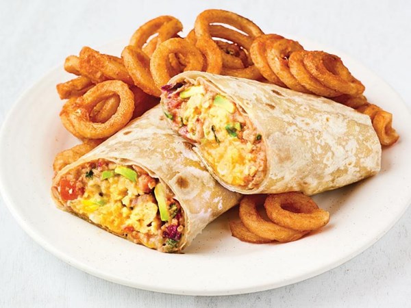 Breakfast-for-dinner burritos 