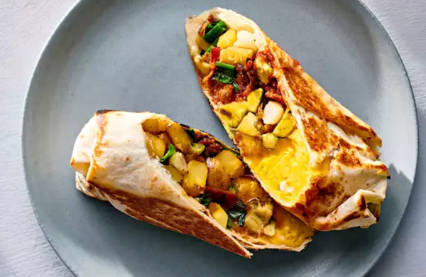 Breakfast-for-dinner burritos