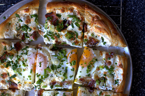 Breakfast pizza
