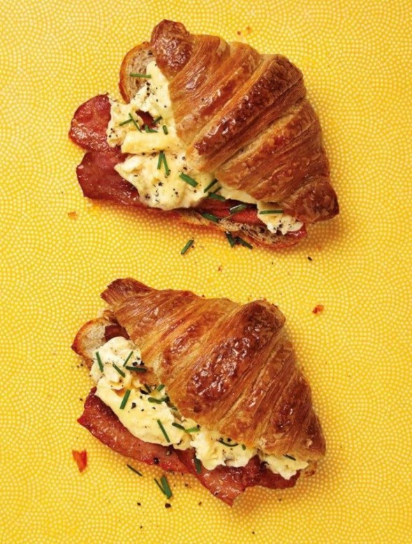 Breakfast-stuffed croissants