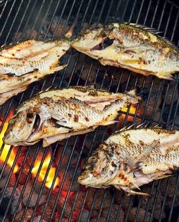 Bream cooked over the coals (Orata alla brace)