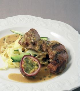 Breast of duck with passion fruit
