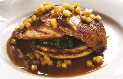 Breast of Madgett's Farm duck with potato pancakes