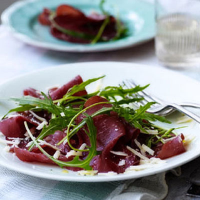 Bresaola with rocket and Parmesan 