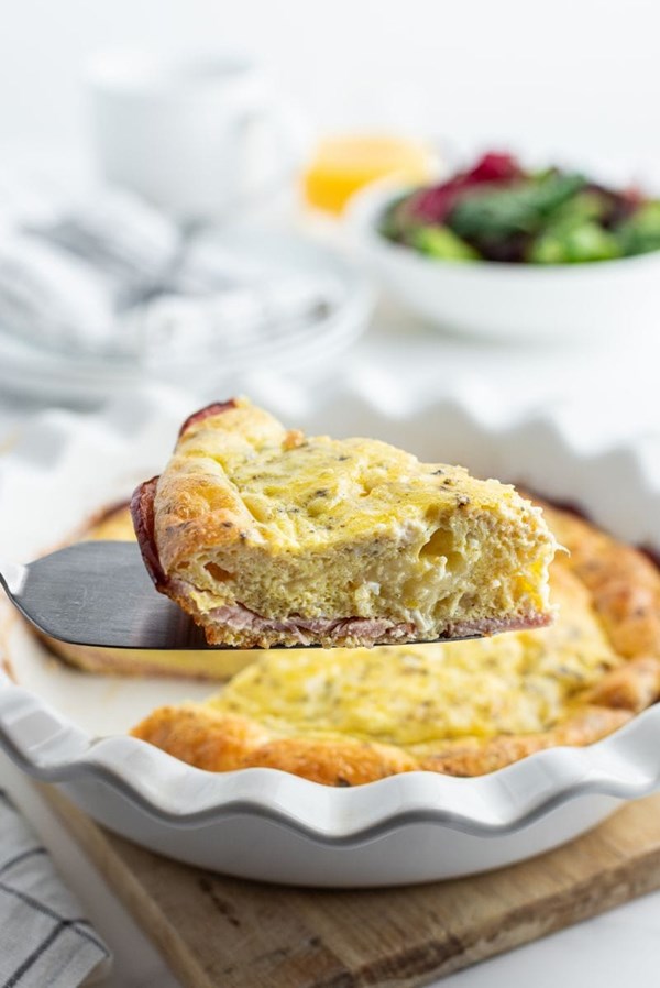 Brie and Canadian Bacon quiche