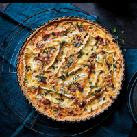 Brie and caramelised leek wholemeal tart