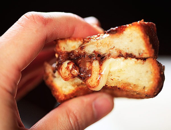 Brie and Nutella grilled cheese