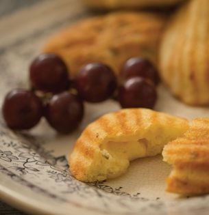 Brie-stuffed madeleine puffs