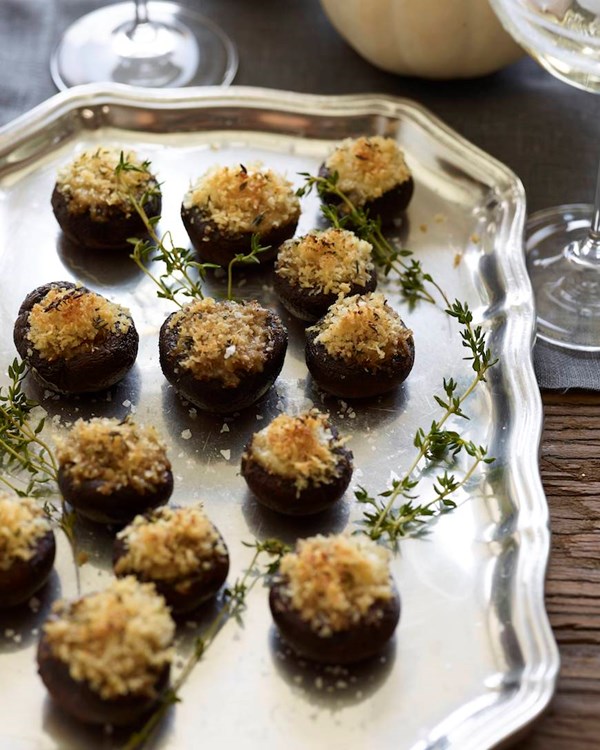 Brie stuffed mushrooms