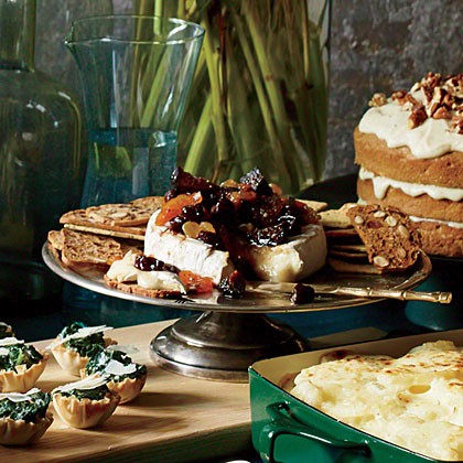 Brie with jeweled fruit compote