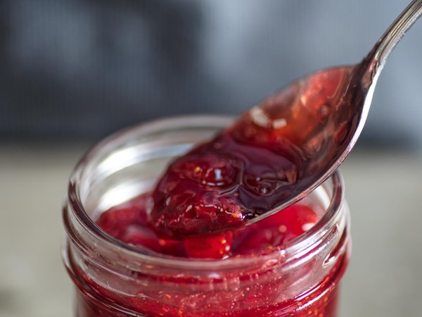 Bright and fruity strawberry jam