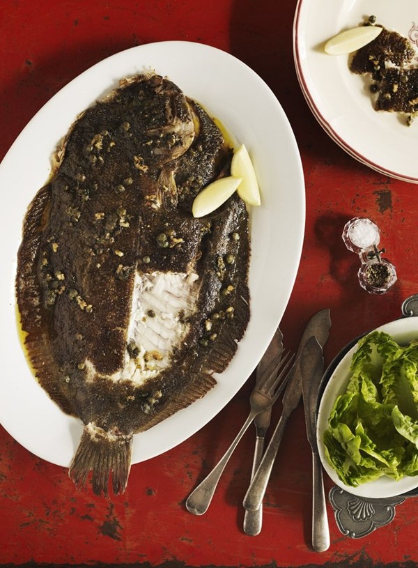 Brill with capers and brown butter