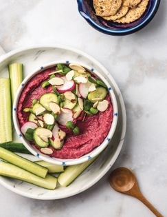 Brilliant beet hummus