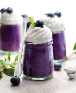 Brilliant blueberry parfaits