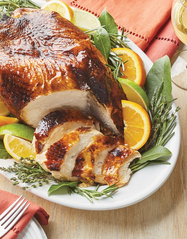Brined & smoked citrus turkey breast