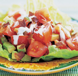 "Bring home the bacon" tomato salad