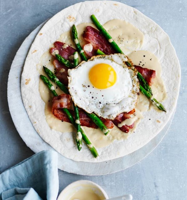 'Brinner' burrito with Marmite Hollandaise