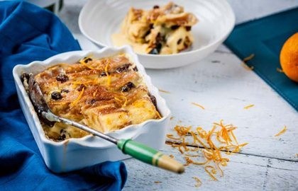 Brioche and butter pudding