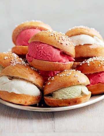 Brioche ice cream sandwiches
