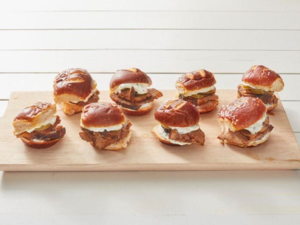 Brisket sliders with ranch