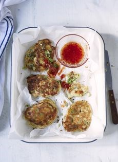 Broad bean fritters