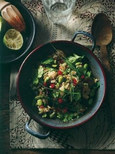 Broad bean quinoa
