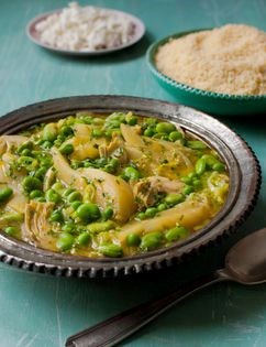 Broad beans, peas & fennel tagine