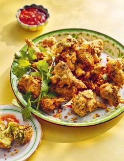 Broccoli & coconut bhajis