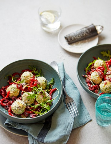 Broccoli almond gnudi