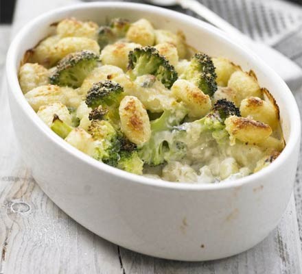 Broccoli and blue cheese gnocchi