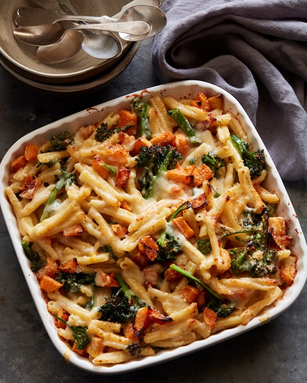 Broccoli and butternut squash mac and cheese