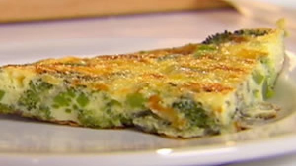 Broccoli and cheddar frittata