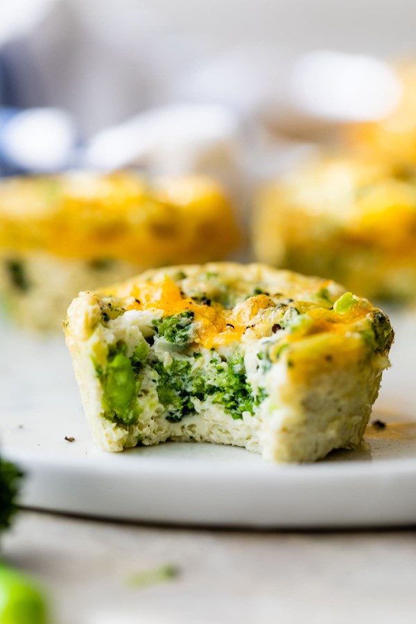 Broccoli and cheese egg muffins