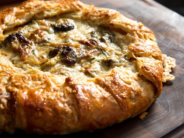 Broccoli and cheese galette 