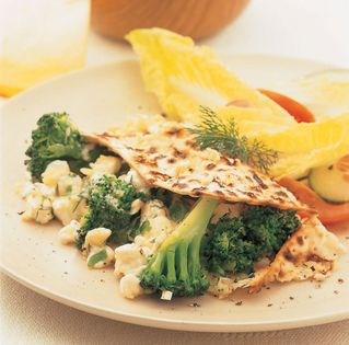 Broccoli and cheese mina