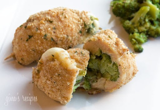 Broccoli and cheese stuffed chicken