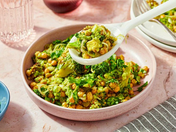Broccoli and chickpea salad