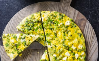 Broccoli and feta frittata