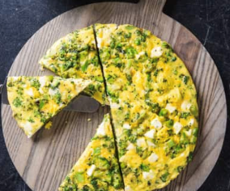 Broccoli and feta frittata