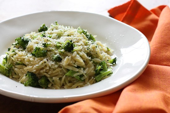 Broccoli and orzo