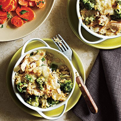 Broccoli and rice casseroles