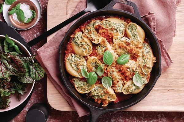Broccoli and ricotta conchiglioni