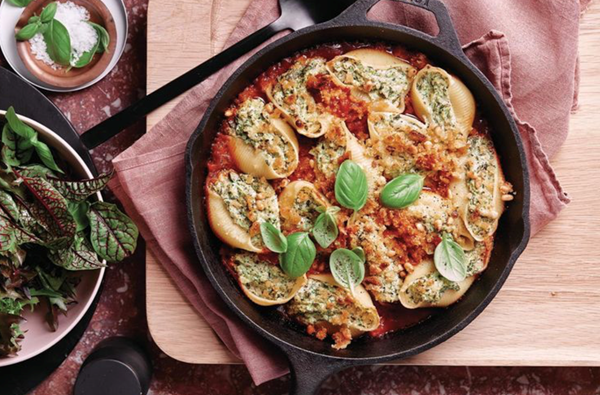 Broccoli and ricotta conchiglioni