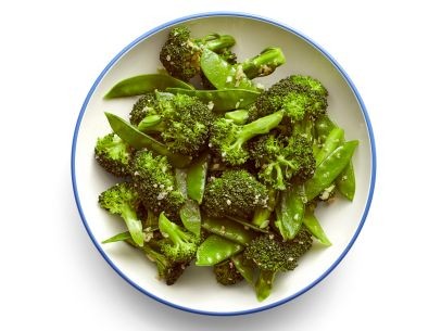 Broccoli and snow pea stir-fry