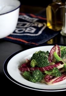 Broccoli and Treviso with anchovy dressing