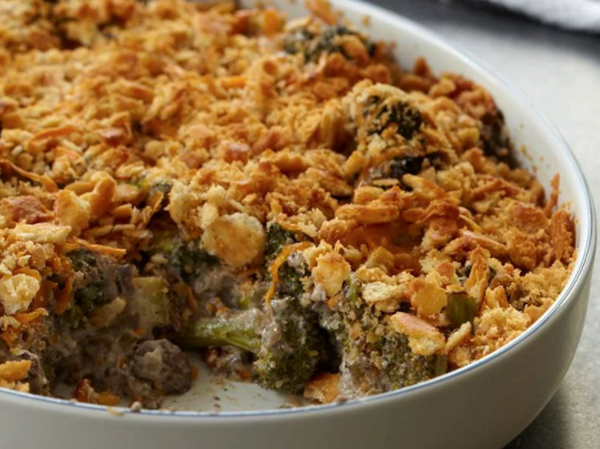 Broccoli and wild mushroom casserole