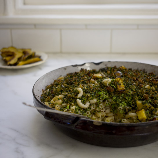 Broccoli-basil mac and cheese