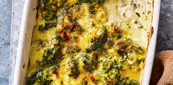 Broccoli blue cheese bake
